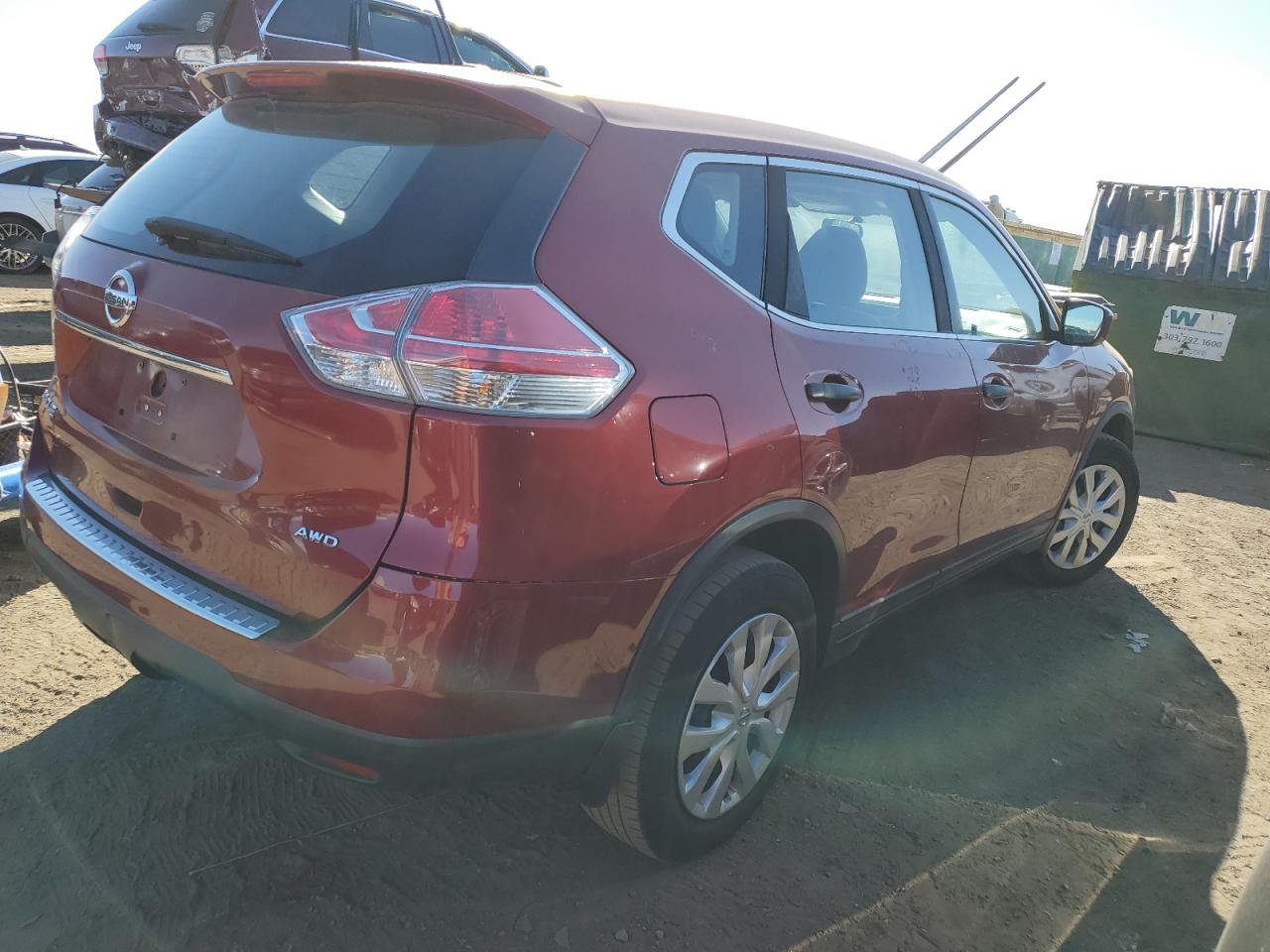 2016 Nissan Rogue VIN KNMAT2MV2GP617107 Copart auction photo, hail damage thumbnail 3