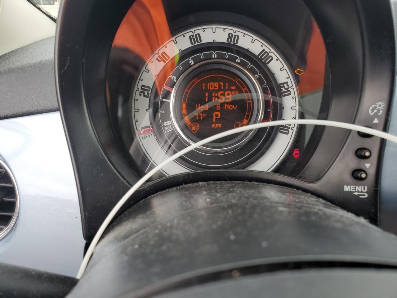 2015 Fiat 500 VIN 3C3CFFARXFT594432 Copart auction photo, minor dent/scratches damage thumbnail 9
