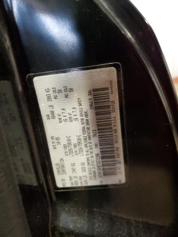 1996 Dodge RAM VIN 1B7HF16Y8TS572396 Copart auction photo, rear end damage thumbnail 12