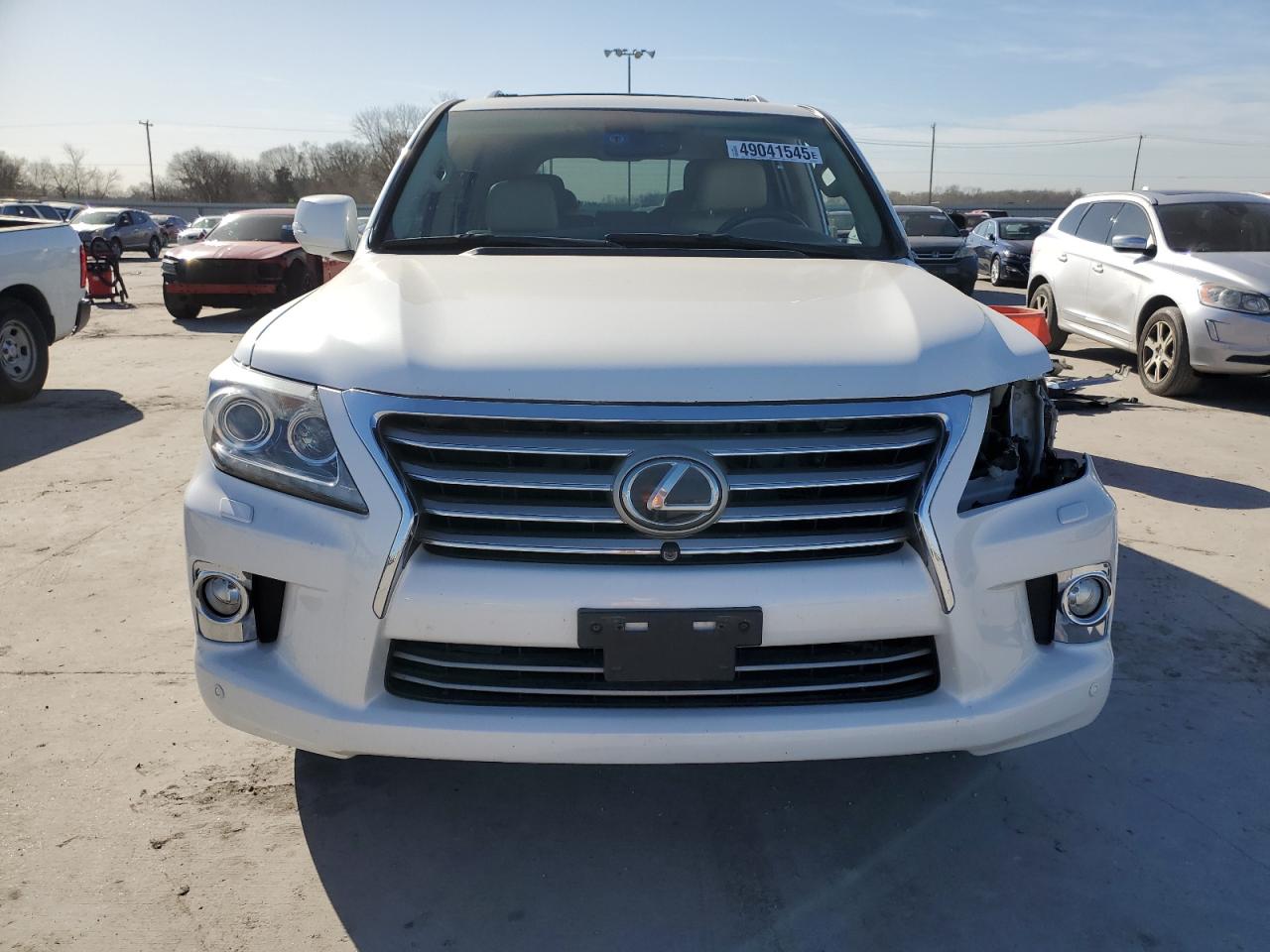 2013 Lexus LX VIN JTJHY7AX9D4125185 Copart auction photo, side / front end damage thumbnail 5