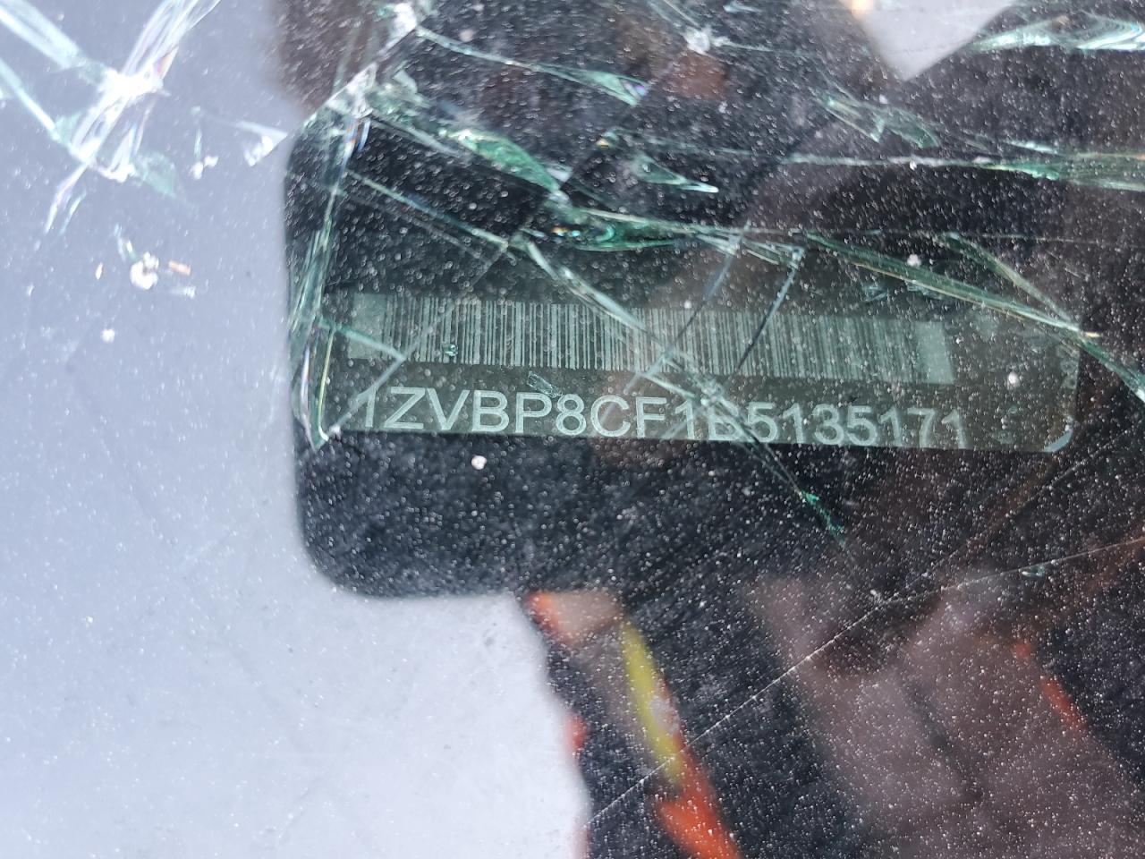 2011 Ford Mustang VIN 1ZVBP8CF1B5135171 Copart auction photo, vandalism / front end damage thumbnail 14