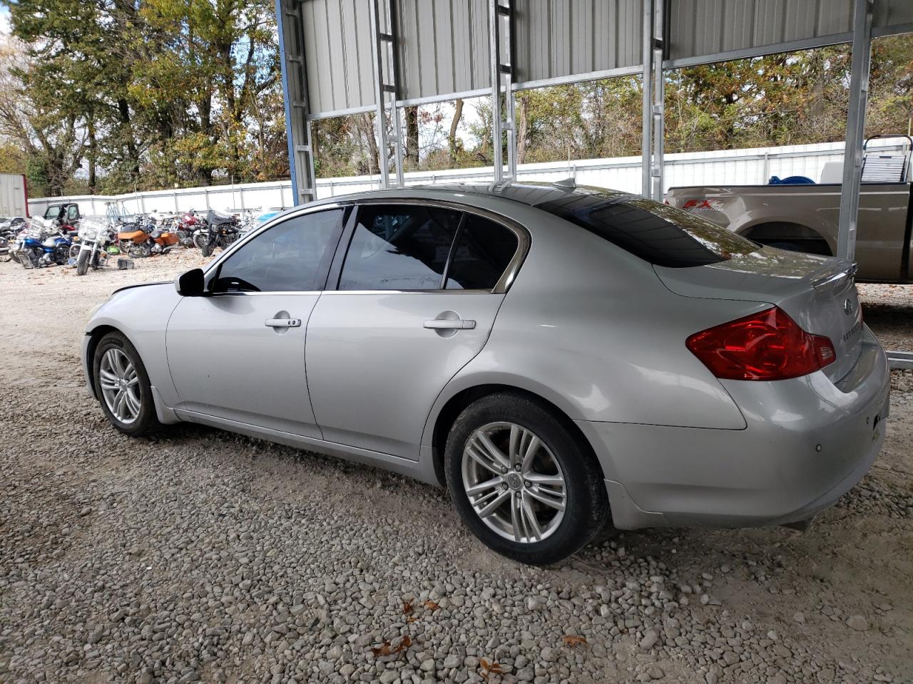 2011 Infiniti G VIN JN1CV6AR7BM354546 Copart auction photo, front end / all over damage thumbnail 2