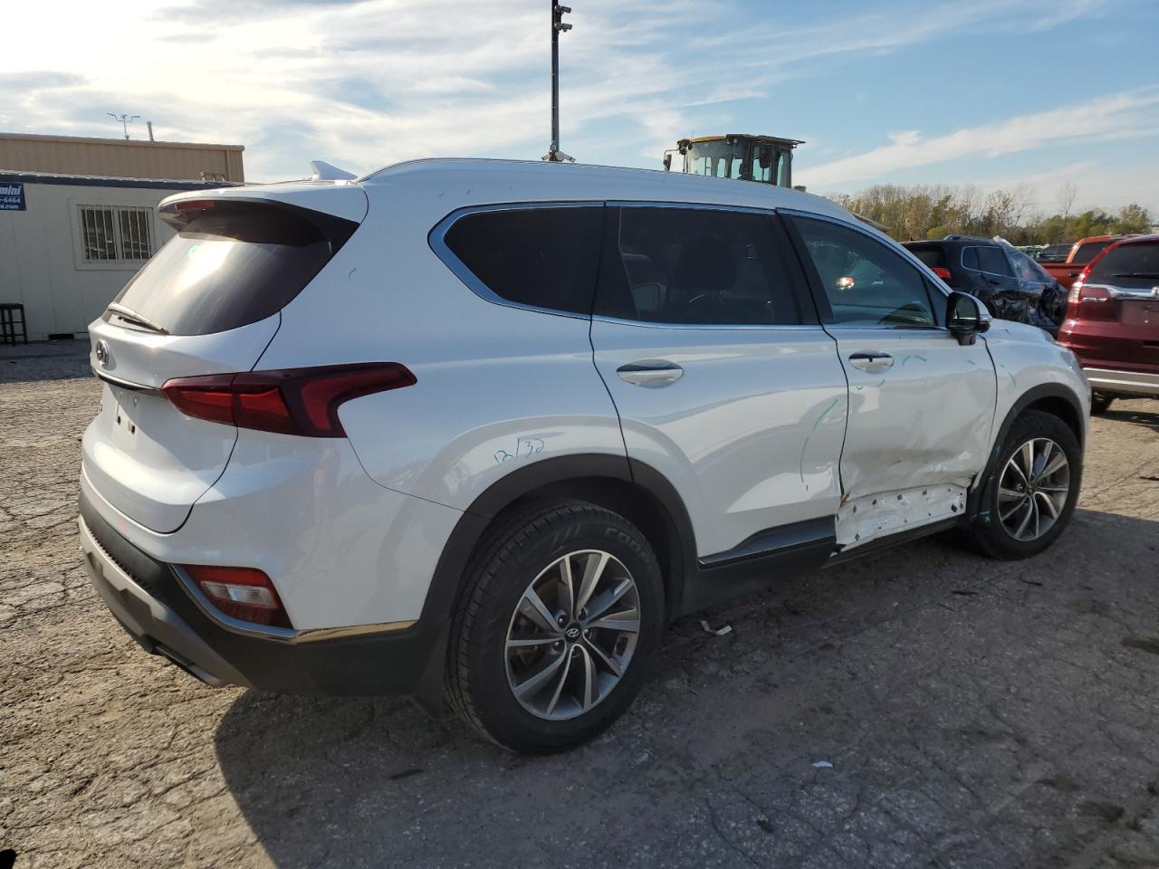 2020 Hyundai Santa Fe VIN 5NMS53AD0LH287776 Copart auction photo, side damage thumbnail 3