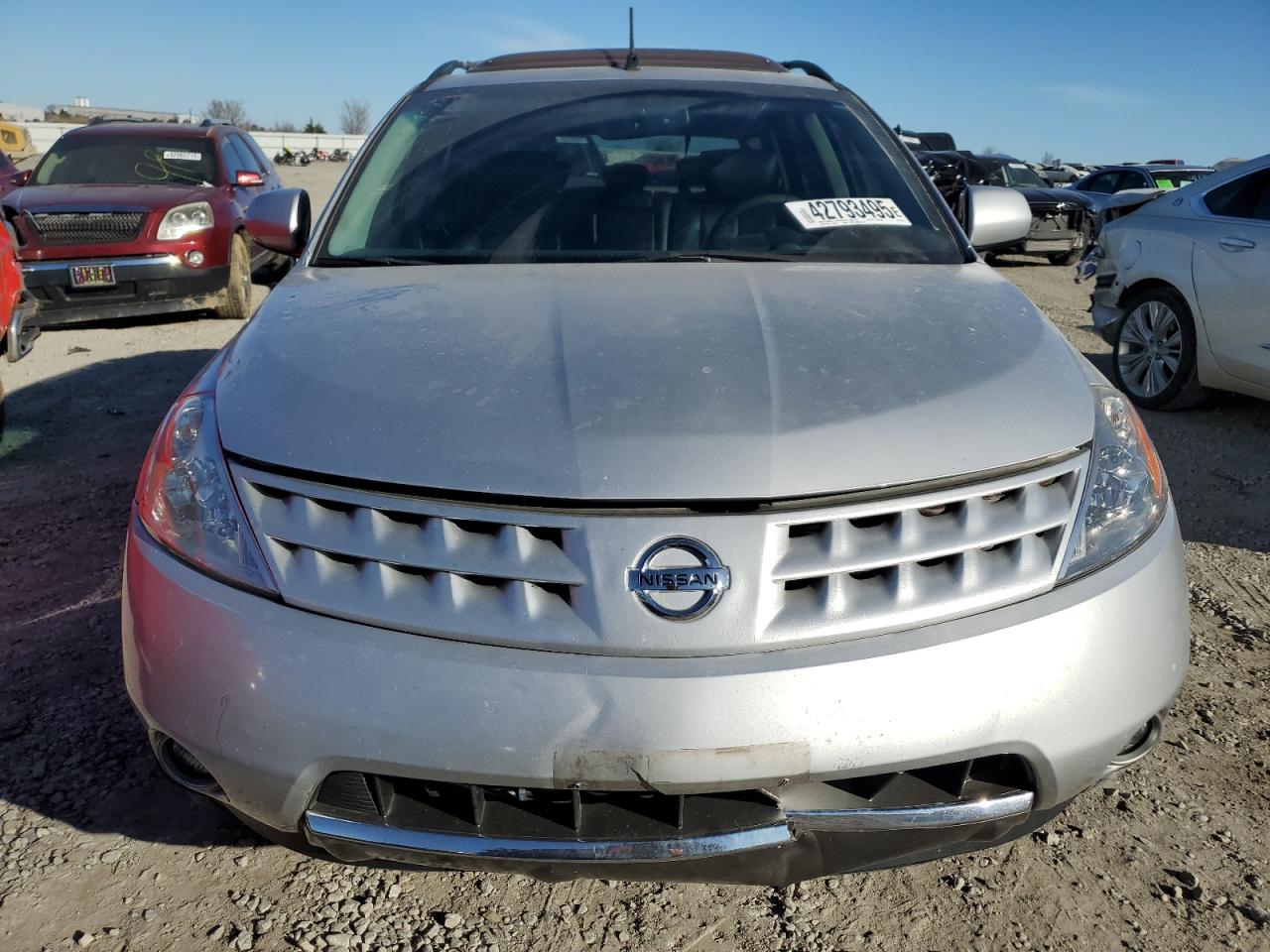 2007 Nissan Murano VIN JN8AZ08T67W512446 Copart auction photo, front end / minor dent/scratches damage thumbnail 5