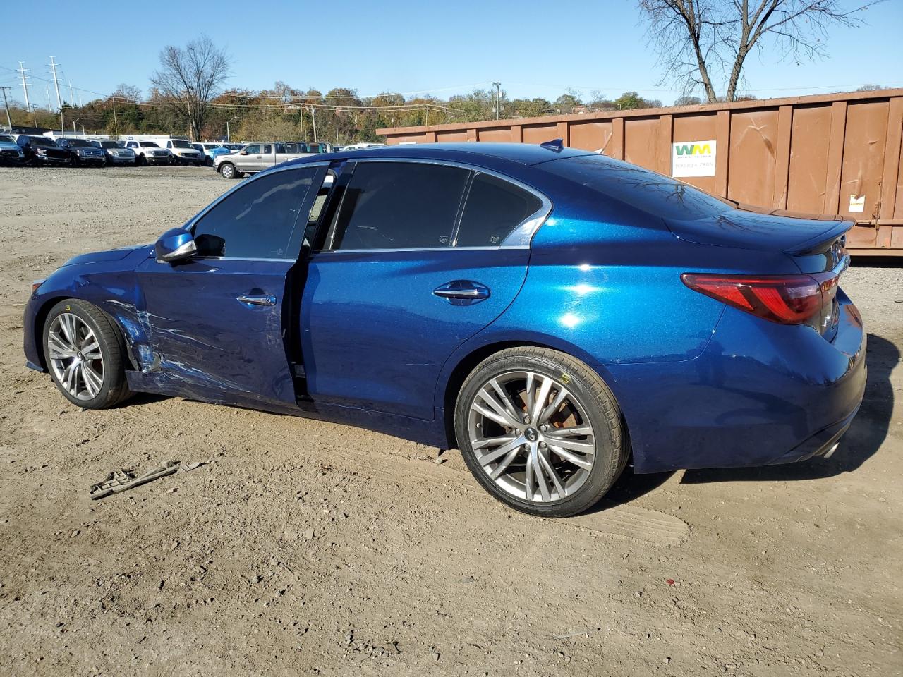 2019 Infiniti Q50 VIN JN1EV7AR1KM555311 Copart auction photo, side damage thumbnail 2