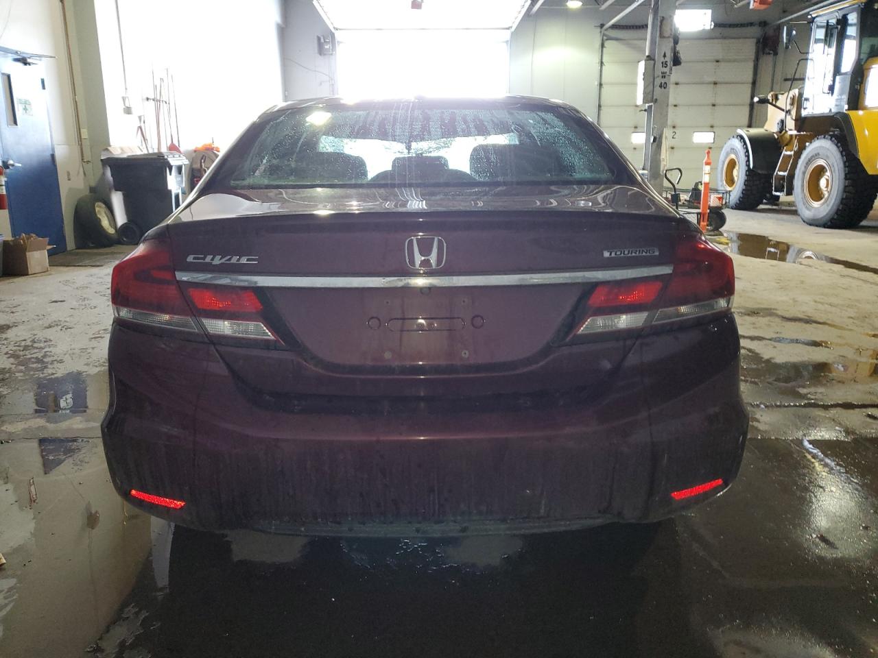 2015 Honda Civic VIN 2HGFB2F72FH043507 Copart auction photo, top/roof / front end damage thumbnail 6