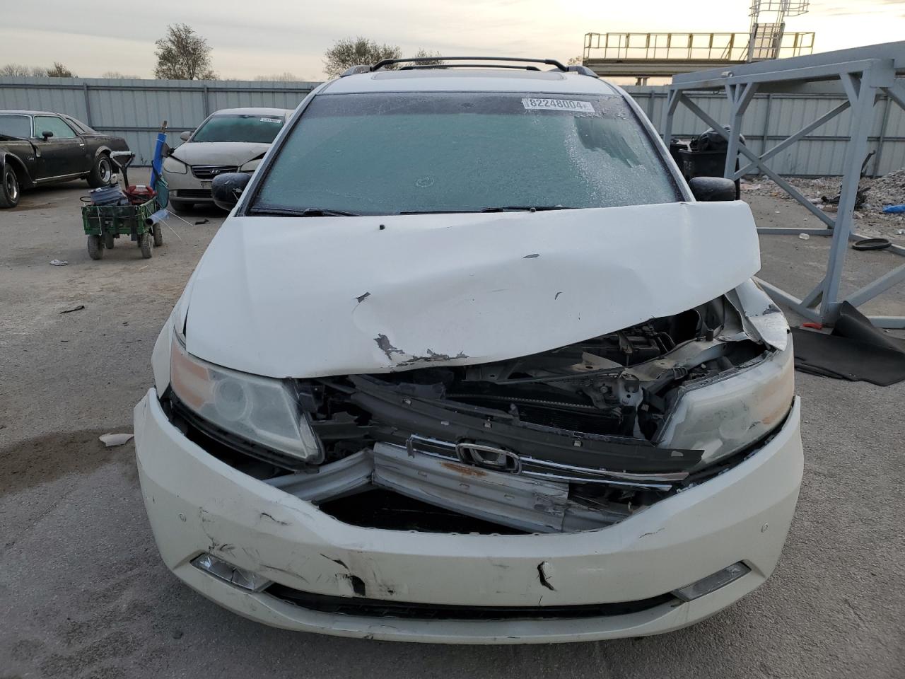 2012 Honda Odyssey VIN 5FNRL5H91CB047042 Copart auction photo, undercarriage / front end damage thumbnail 5