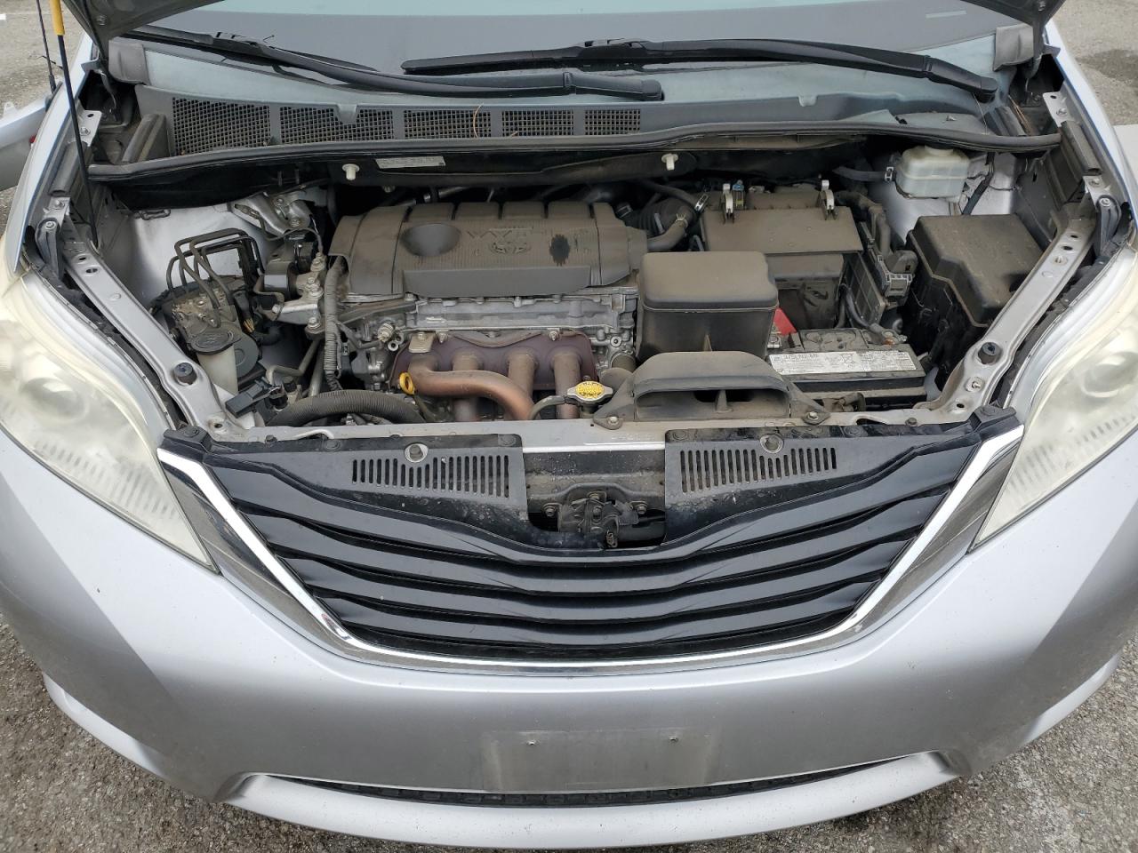 2012 Toyota Sienna VIN 5TDKA3DC4CS014867 Copart auction photo, burn / rear end damage thumbnail 12