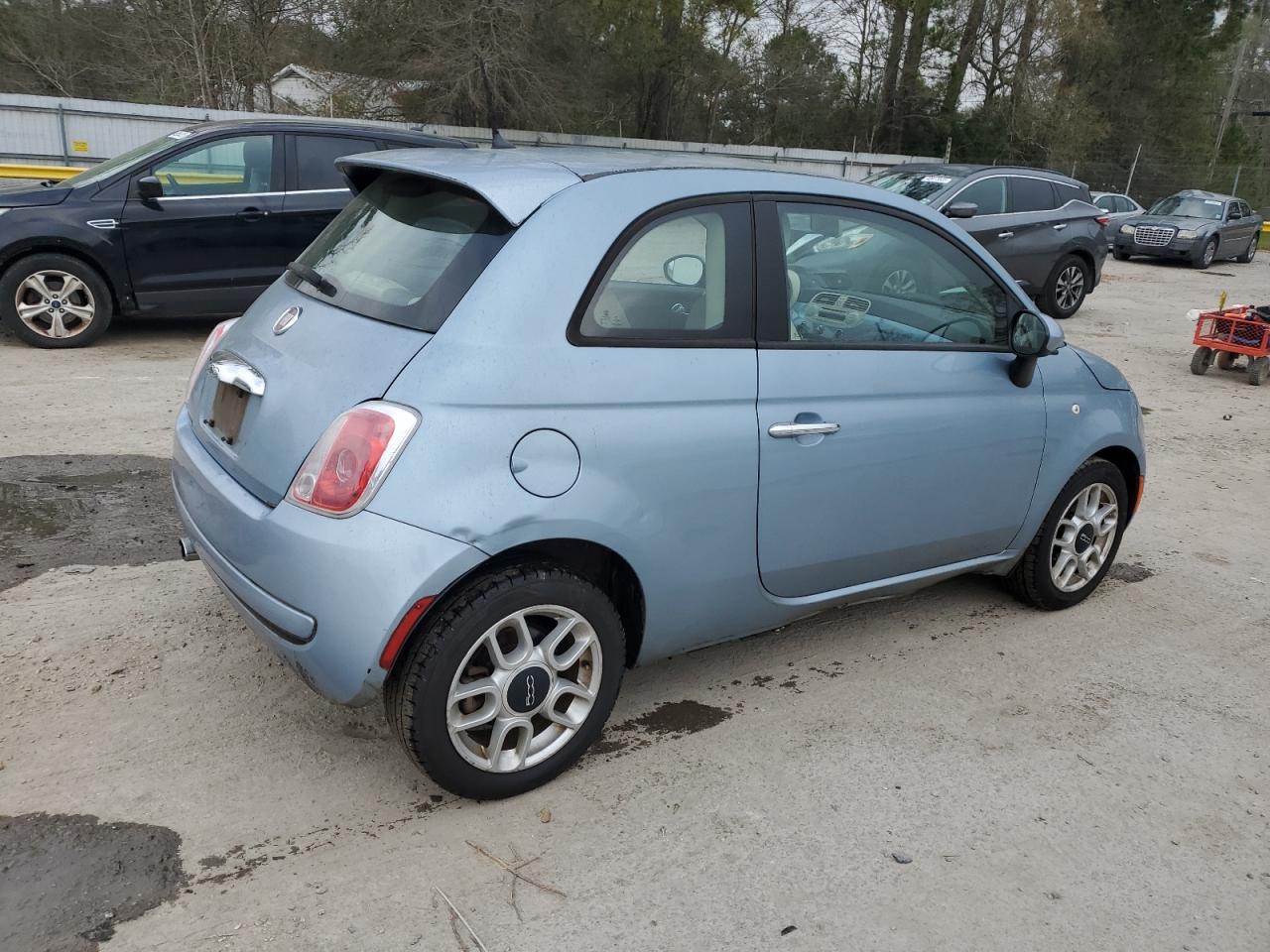 2013 Fiat 500 VIN 3C3CFFAR3DT554951 Copart auction photo, mechanical damage thumbnail 3