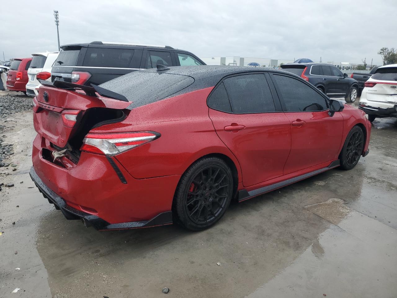 2020 Toyota Camry VIN 4T1NZ1AK7LU046659 Copart auction photo, rear end / front end damage thumbnail 3