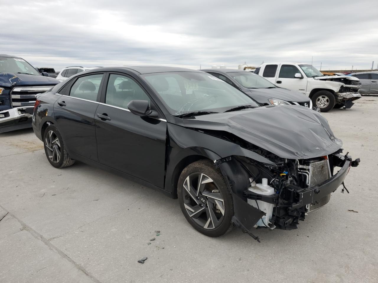 2024 Hyundai Elantra VIN KMHLS4DG7RU698064 Copart auction photo, front end damage thumbnail 4