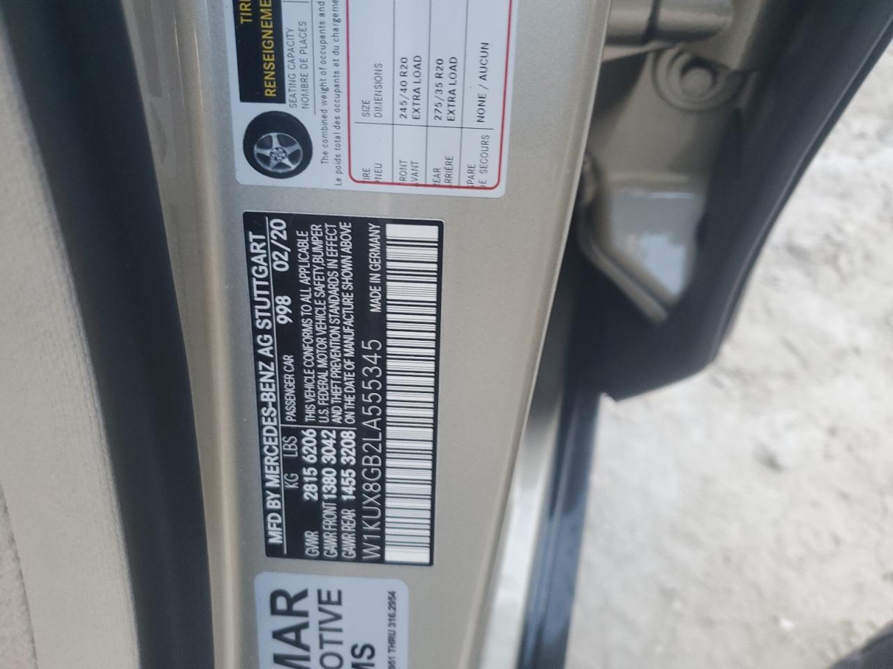 2020 Mercedes-Benz Maybach S-klasse VIN W1KUX8GB2LA555345 Copart auction photo, water/flood damage thumbnail 13