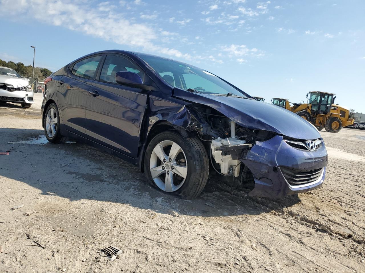 2013 Hyundai Elantra VIN 5NPDH4AE3DH342935 Copart auction photo, front end / side damage thumbnail 4