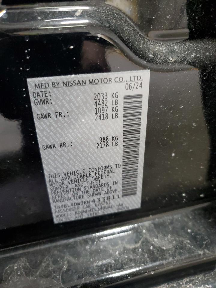 2024 Nissan Altima VIN 1N4BL4DW3RN433811 Copart auction photo, rear end damage thumbnail 12