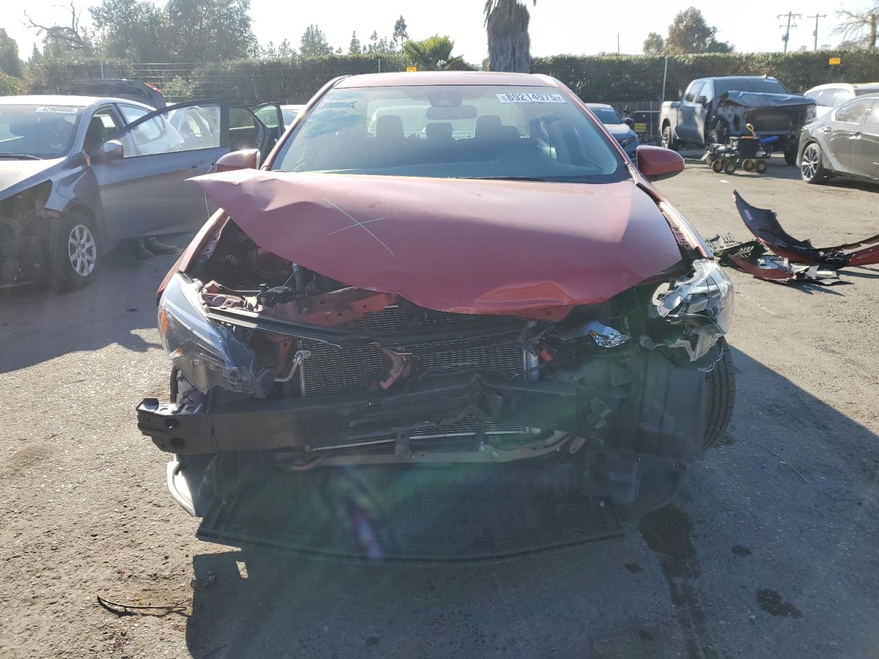 2017 Toyota Corolla VIN 5YFBURHE7HP665383 Copart auction photo, front end damage thumbnail 5