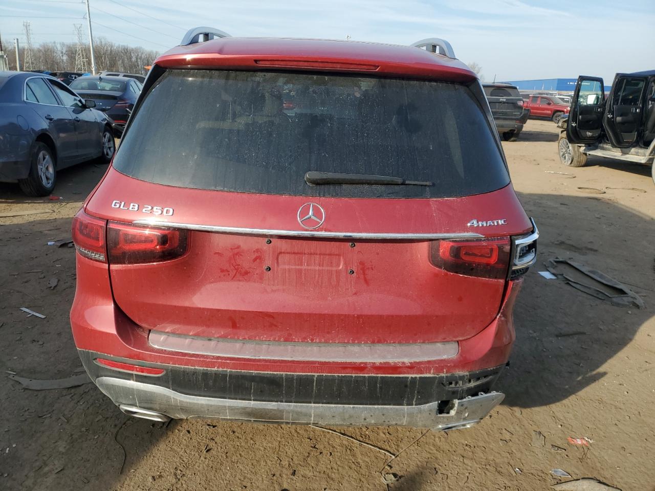 2021 Mercedes-Benz GLB VIN W1N4M4HB6MW102773 Copart auction photo, rear end / side damage thumbnail 6