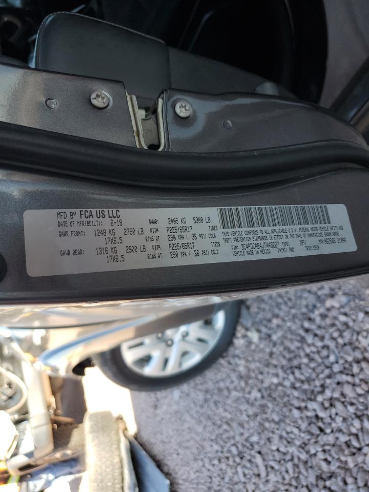2018 Dodge Journey VIN 3C4PDCAB4JT443227 Copart auction photo, front end / side damage thumbnail 15