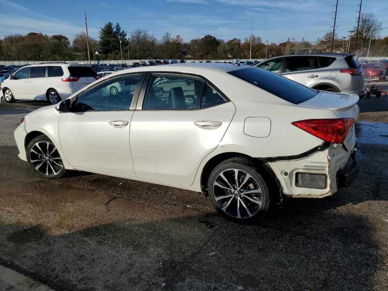 2017 Toyota Corolla VIN 5YFBURHE8HP596865 Copart auction photo, side / rear end damage thumbnail 2