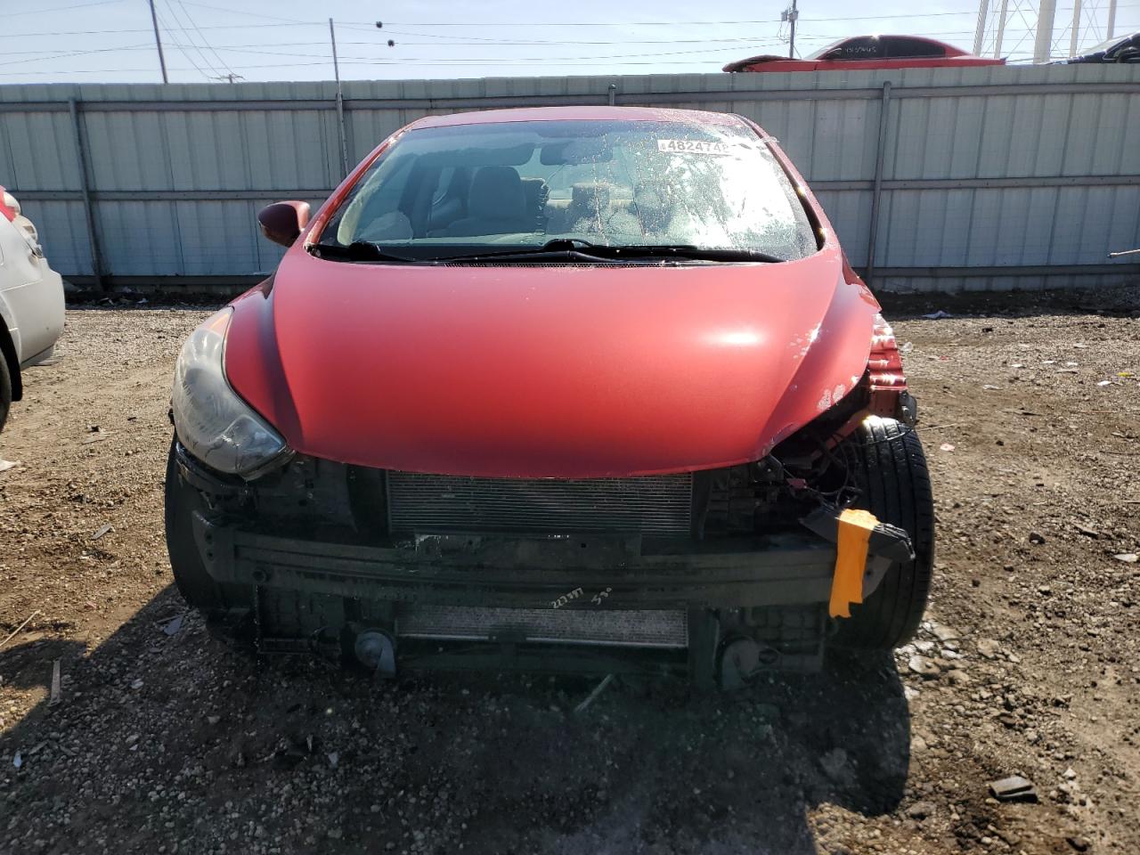 2013 Hyundai Elantra VIN KMHDH4AE9DU733234 Copart auction photo, front end / side damage thumbnail 5