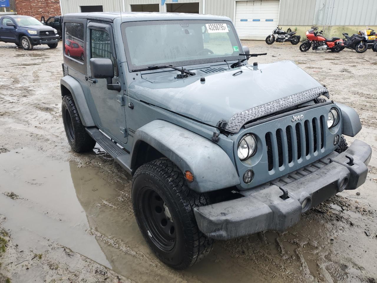 2014 Jeep Wrangler VIN 1C4AJWAG7EL138933 Copart auction photo, front end damage thumbnail 4