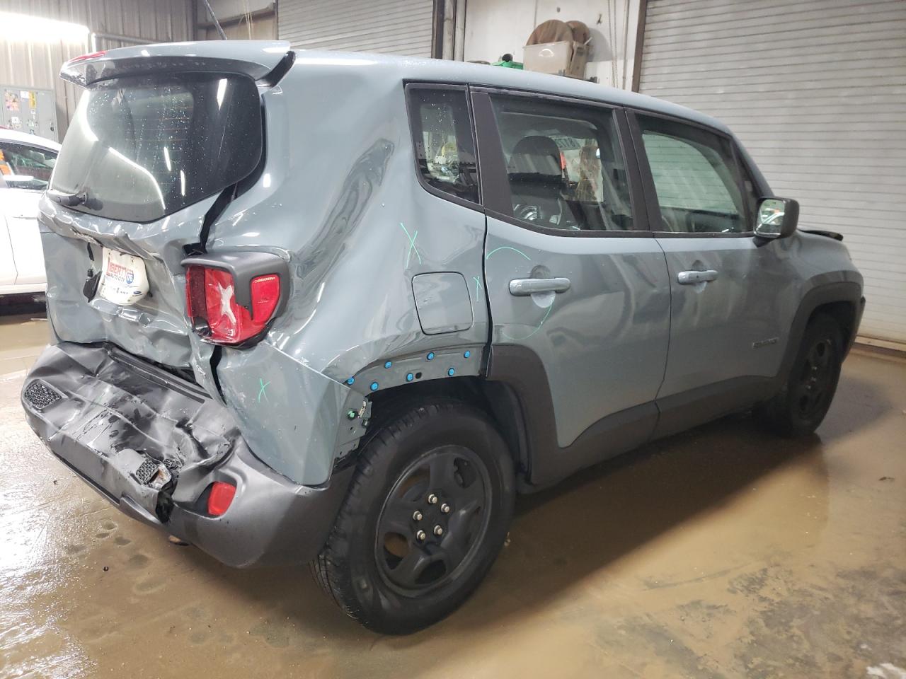 2017 Jeep Renegade VIN ZACCJAAB6HPE92037 Copart auction photo, front end / rear end damage thumbnail 3