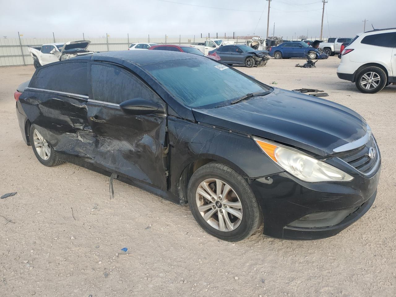 2014 Hyundai Sonata VIN 5NPEB4AC6EH898338 Copart auction photo, side damage thumbnail 4