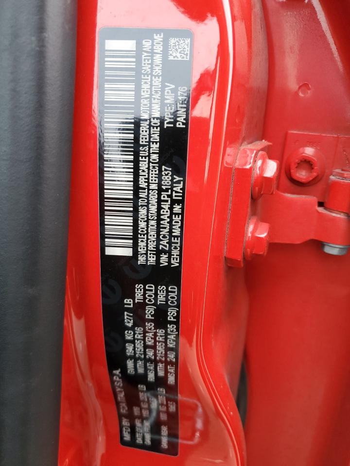 2020 Jeep Renegade VIN ZACNJAAB4LPL18837 Copart auction photo, rear end damage thumbnail 13