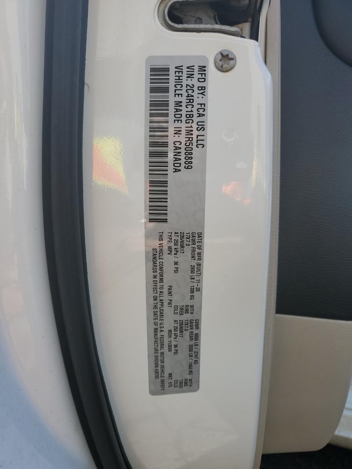 2021 Chrysler Pacifica VIN 2C4RC1BG1MR508889 Copart auction photo, rear end / side damage thumbnail 15