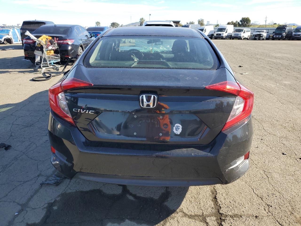 2017 Honda Civic VIN 2HGFC2F51HH571506 Copart auction photo, front end / all over damage thumbnail 6
