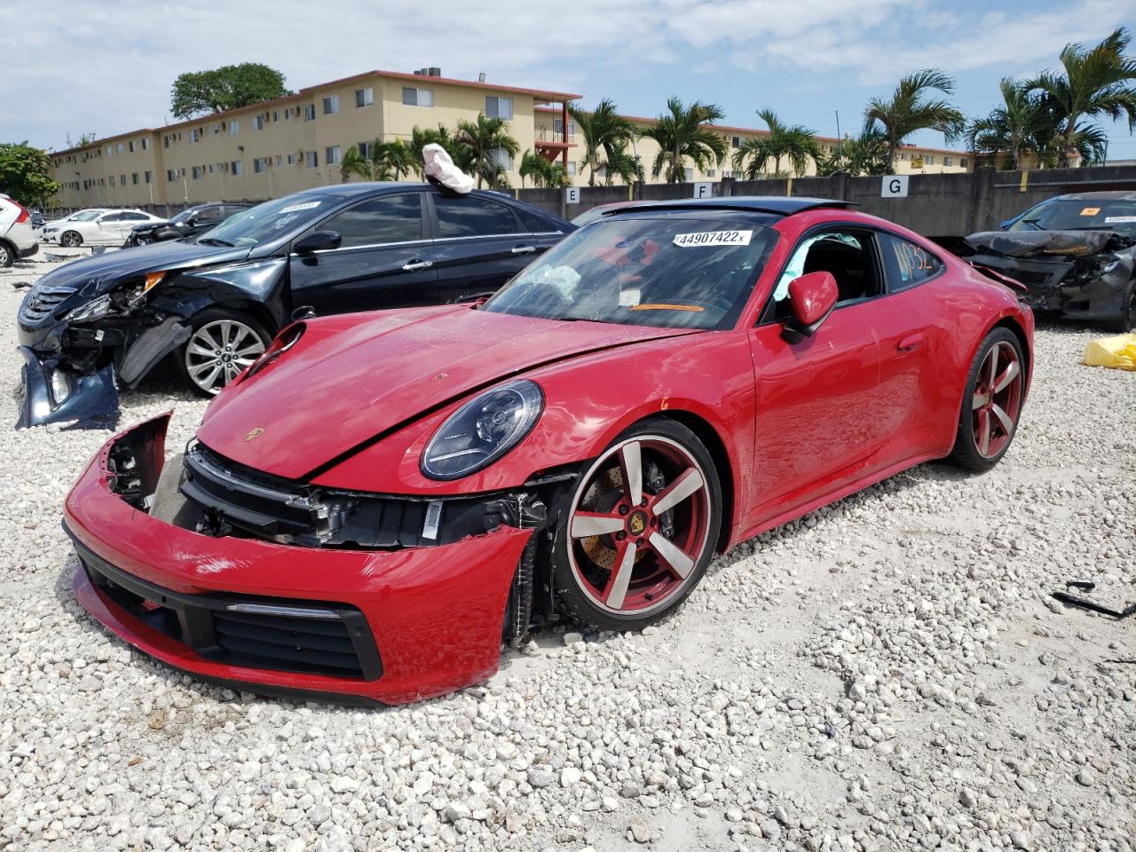 2021 Porsche 911 VIN WP0AA2A95MS205382 Copart auction photo, all over / side damage thumbnail 2