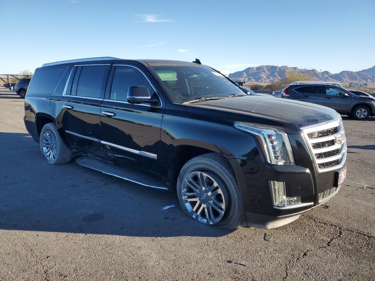 2018 Cadillac Escalade VIN 1GYS3GKJ8JR386723 Copart auction photo, side / undercarriage damage thumbnail 4