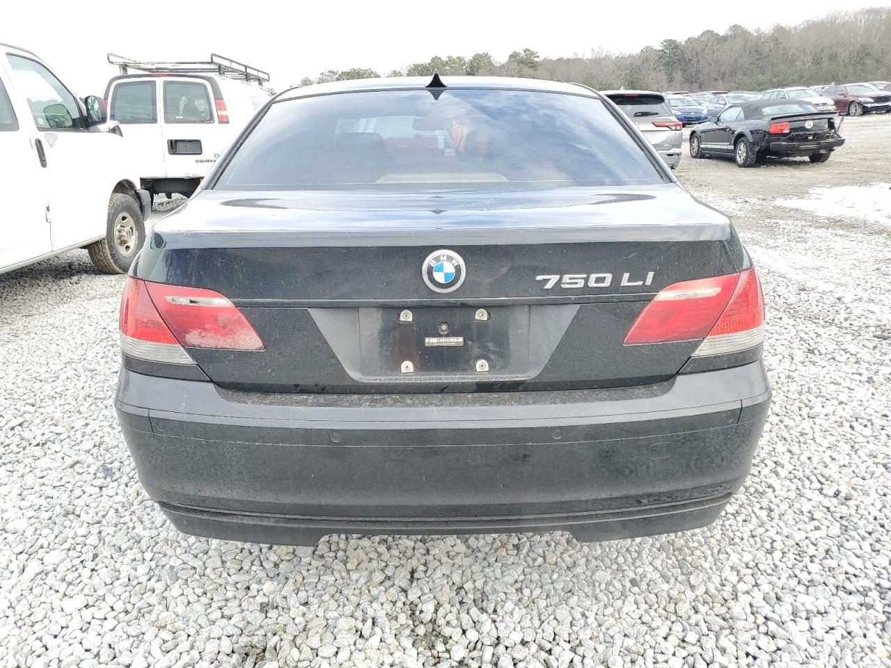 2008 BMW 7er VIN WBAHN83508DT83398 Copart auction photo, front end / side damage thumbnail 6