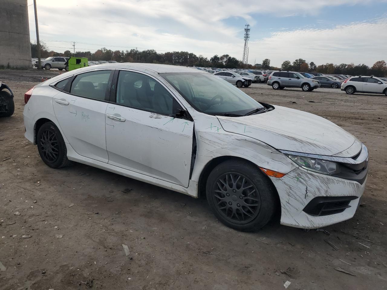 2018 Honda Civic VIN 2HGFC2F59JH555950 Copart auction photo, front end / side damage thumbnail 4