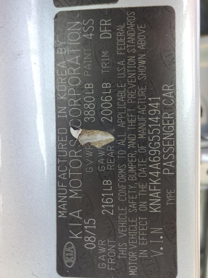 2016 KIA Forte VIN KNAFK4A69G5514941 Copart auction photo, vandalism / side damage thumbnail 15