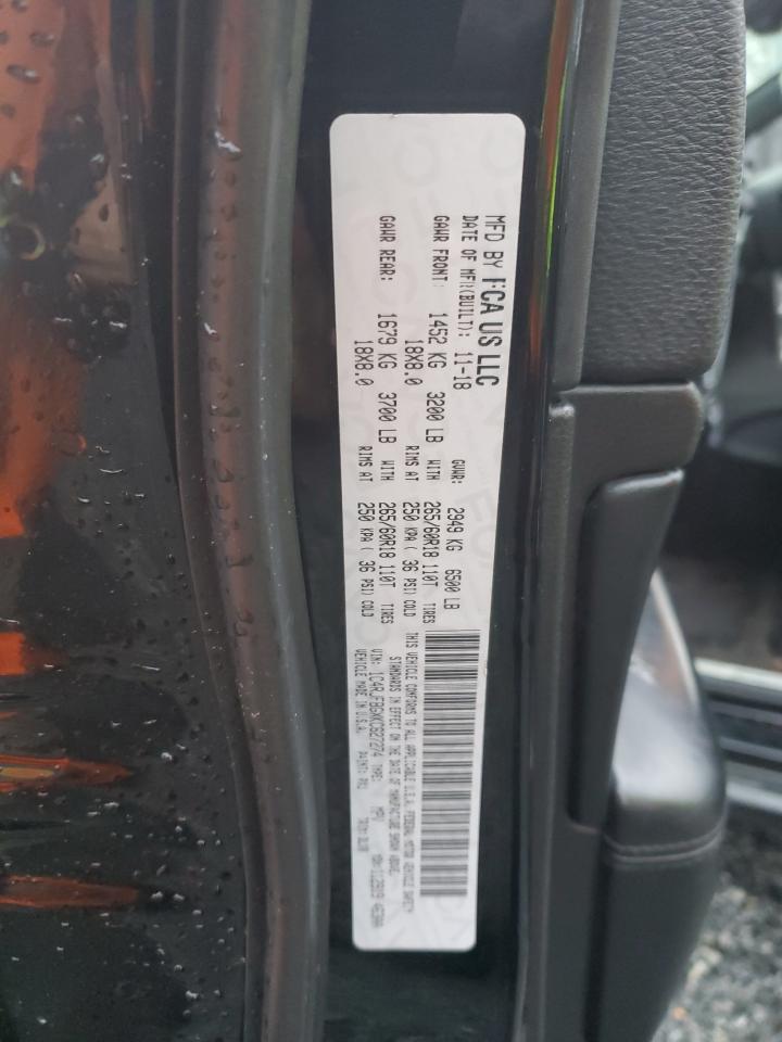 2019 Jeep Grand Cherokee VIN 1C4RJFBGXKC627274 Copart auction photo, side damage thumbnail 12