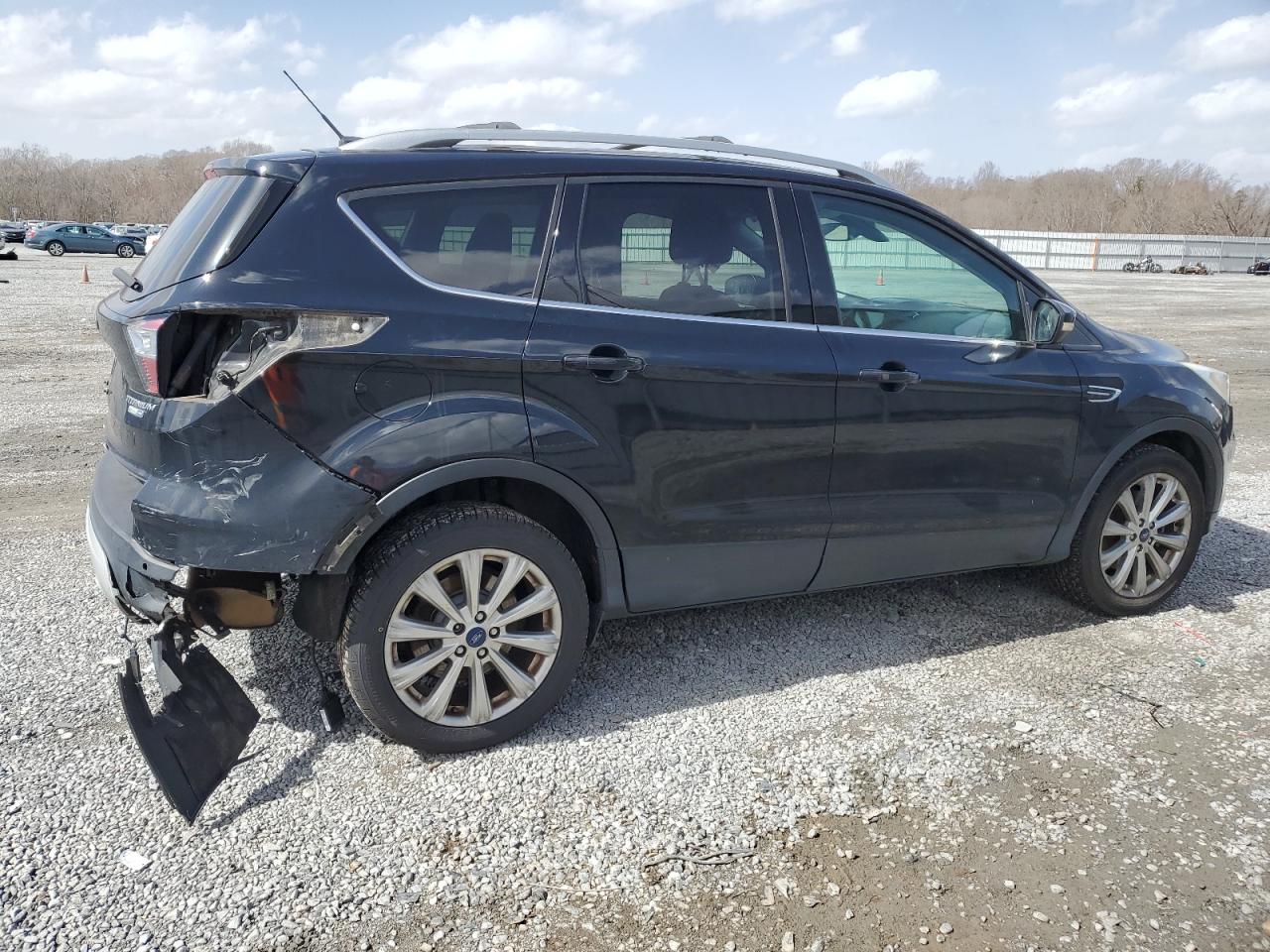 2017 Ford Escape VIN 1FMCU9J98HUB62056 Copart auction photo, rear end / side damage thumbnail 3