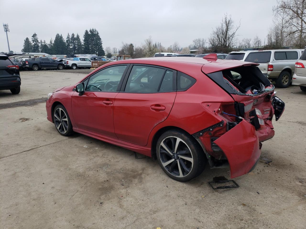 2022 Subaru Impreza VIN 4S3GTAM6XN3708272 Copart auction photo, front end / rear end damage thumbnail 2