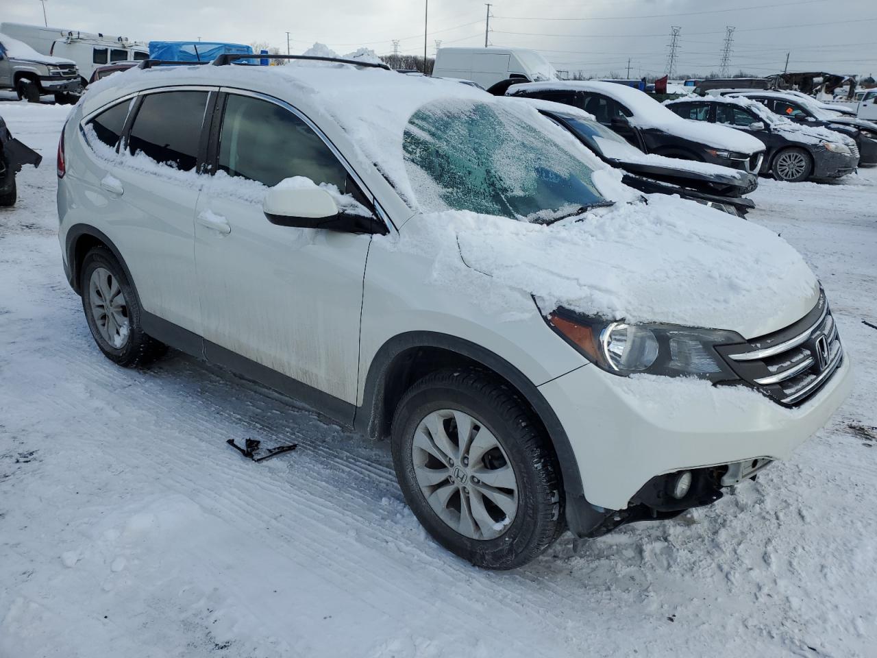 2014 Honda CR-V VIN 5J6RM4H71EL024201 Copart auction photo, front end / undercarriage damage thumbnail 4