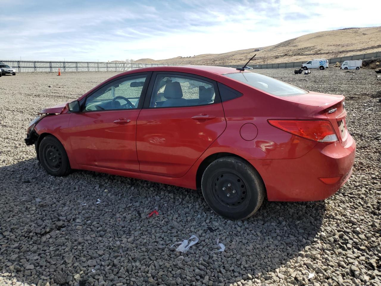 2017 Hyundai Accent VIN KMHCT4AEXHU287031 Copart auction photo, front end / side damage thumbnail 2