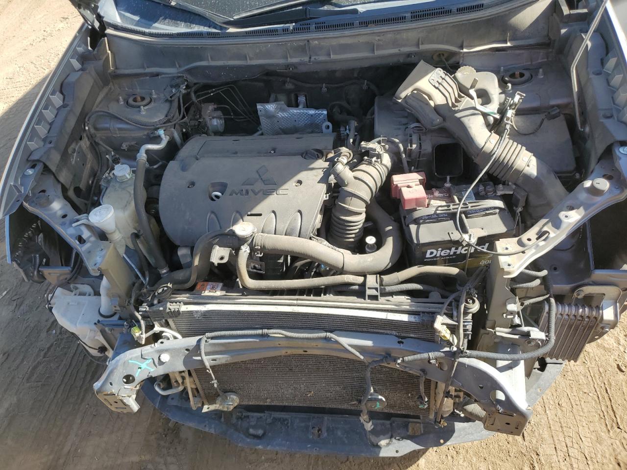 2014 Mitsubishi Outlander VIN 4A4AR3AUXEE010308 Copart auction photo, front end damage thumbnail 11