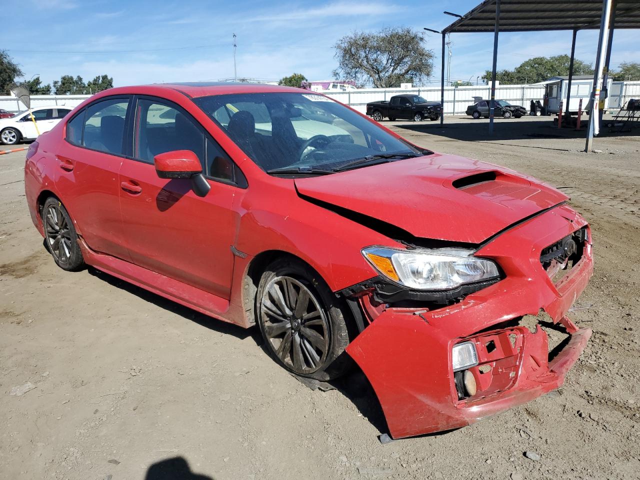 2015 Subaru WRX VIN JF1VA1D62F9825717 Copart auction photo, front end / side damage thumbnail 4