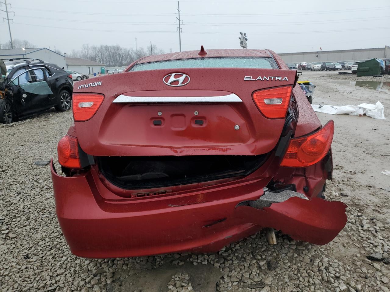 2010 Hyundai Elantra VIN KMHDU4AD1AU924516 Copart auction photo, rear end damage thumbnail 6