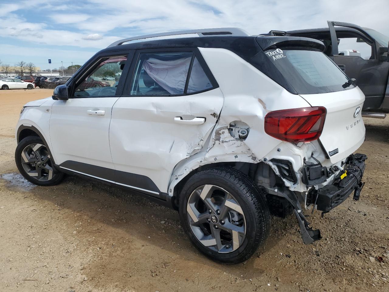 2023 Hyundai Venue VIN KMHRC8A31PU265529 Copart auction photo, side / rear end damage thumbnail 2