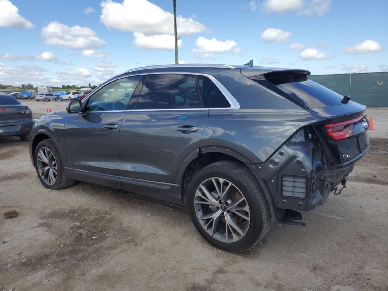 2021 Audi Q8 VIN WA1EVAF17MD039755 Copart auction photo, rear end / minor dent/scratches damage thumbnail 2