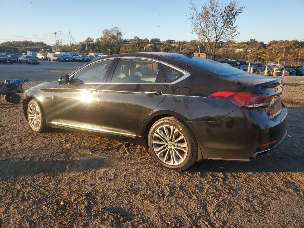 2017 Genesis G80 VIN KMHGN4JE0HU201530 Copart auction photo, front end / rear end damage thumbnail 2