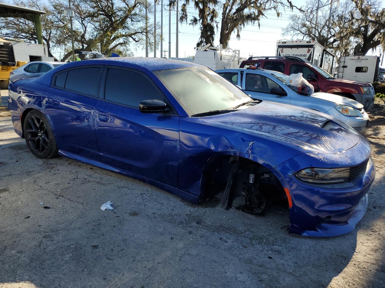 2021 Dodge Charger VIN 2C3CDXCT9MH565921 Copart auction photo, all over damage thumbnail 4