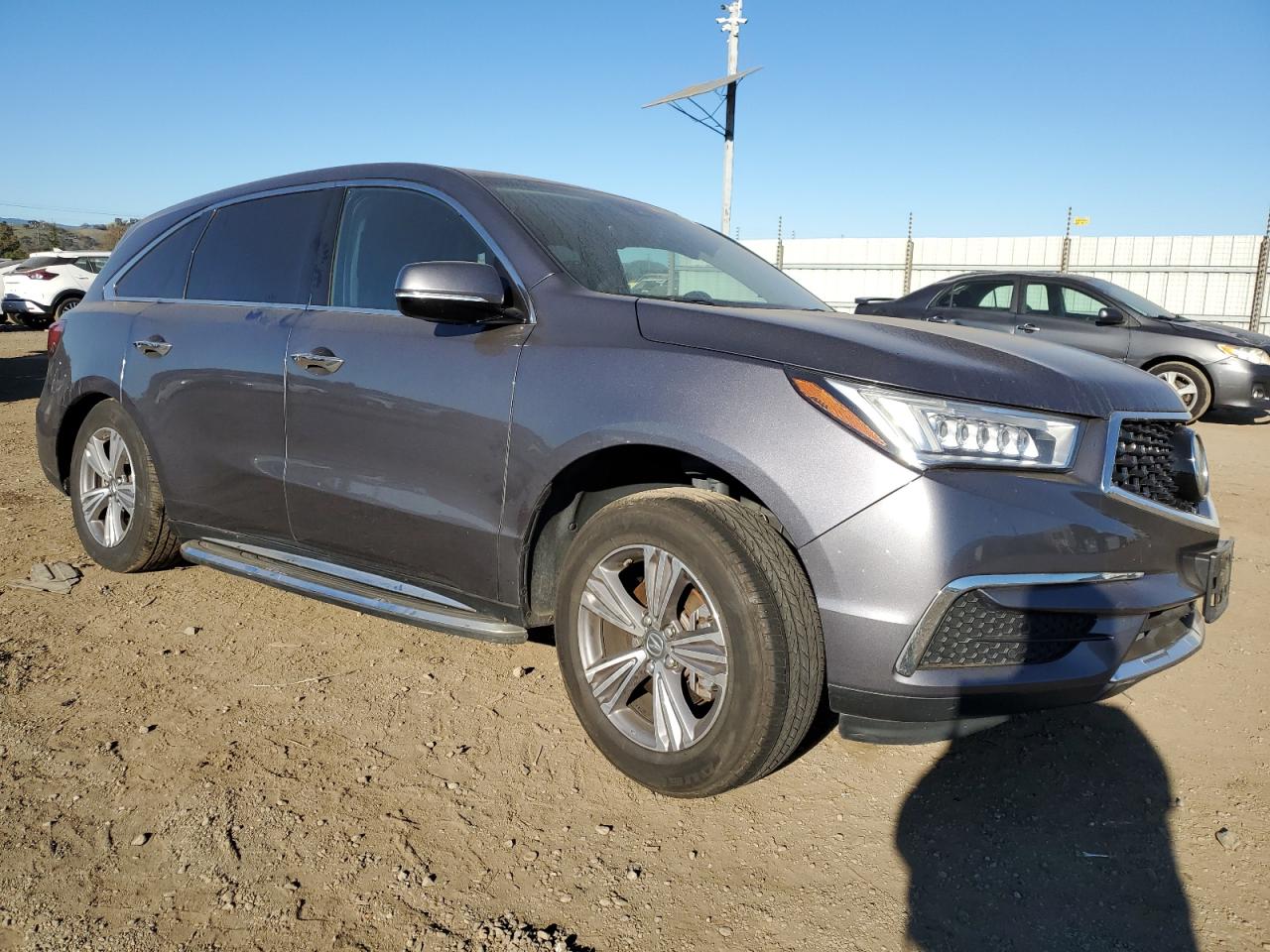 2020 Acura MDX VIN 5J8YD4H3XLL020757 Copart auction photo, rear end / side damage thumbnail 4