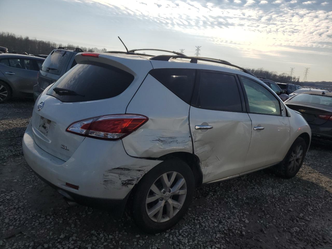 2012 Nissan Murano VIN JN8AZ1MU9CW104148 Copart auction photo, side damage thumbnail 3