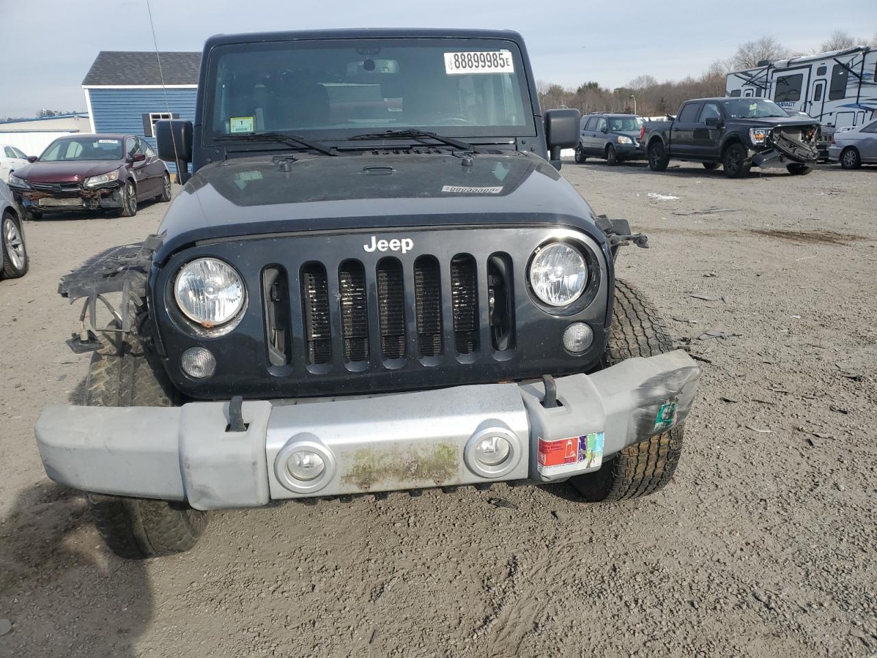 2014 Jeep Wrangler VIN 1C4BJWEG4EL243251 Copart auction photo, front end / side damage thumbnail 5