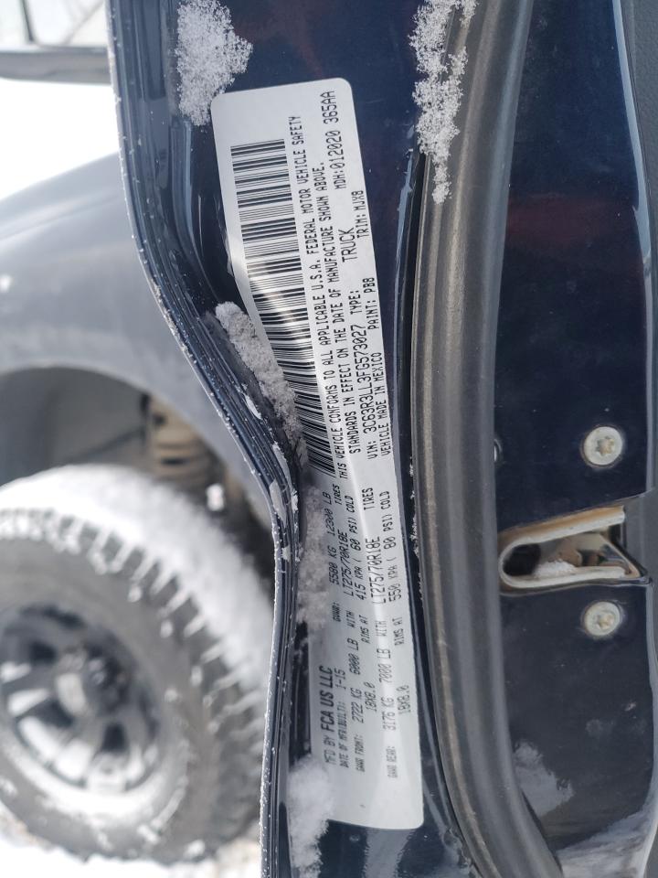2015 RAM 3500 VIN 3C63R3LL3FG573027 Copart auction photo, side damage thumbnail 13